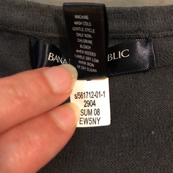 Banana Republic crochet front puff sleeve knit top - Picture 4 of 5